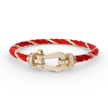 [NOBLE AURA]FORCE LARGE HORSESHOE FULL DIAMOND BRACELET GOLD