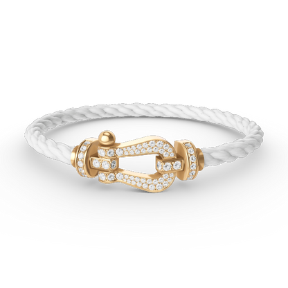 [NOBLE AURA]FORCE LARGE HORSESHOE FULL DIAMOND BRACELET GOLD