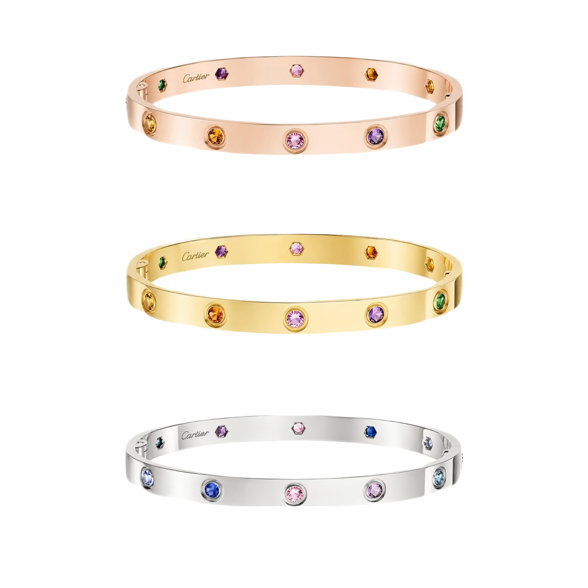 [NOBLE AURA] 2026 RAINBOW LOVE BRACELET 6.1MM  10 DIAMONDS