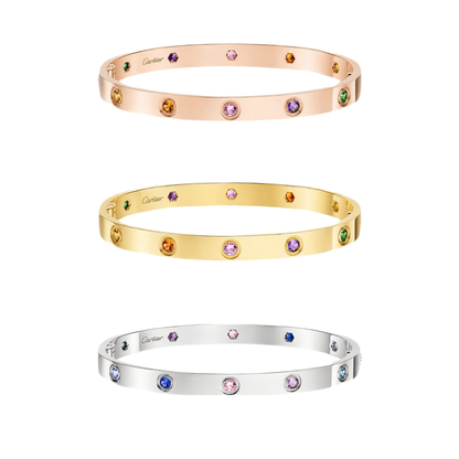 [NOBLE AURA] 2026 RAINBOW LOVE BRACELET 6.1MM  10 DIAMONDS
