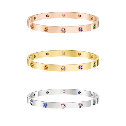 [NOBLE AURA]2026 RAINBOW LOVE BRACELET 6.1MM  10 DIAMONDS