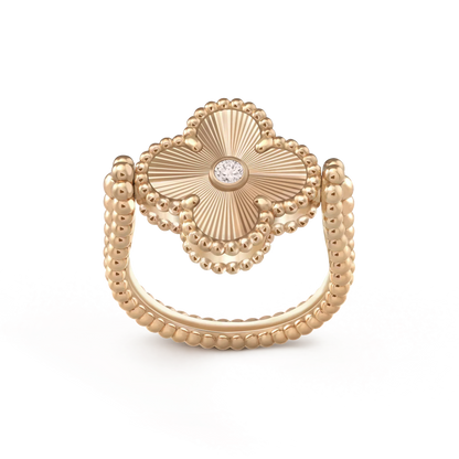 [NOBLE AURA]CLOVER RIVERSIBLE RING GOLD COLLECTION