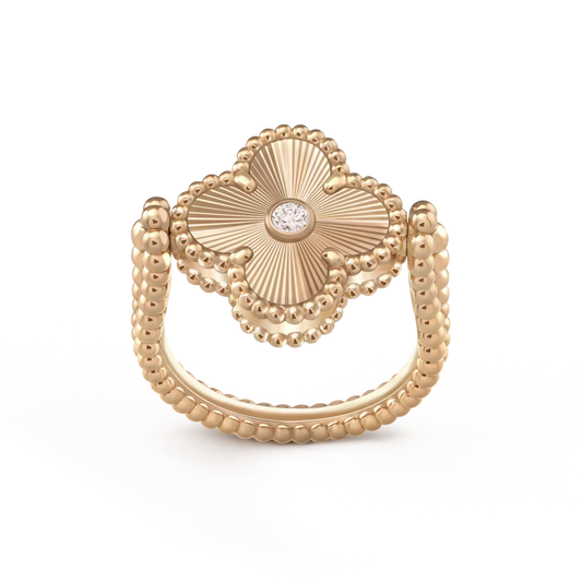 [NOBLE AURA]CLOVER RIVERSIBLE ROSE GOLD RING