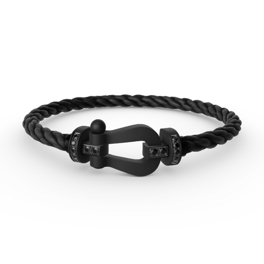 [NOBLE AURA]FORCE LARGE SERIES HORSESHOE BLACK SAMURAI BRACELET
