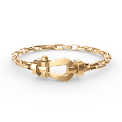 [NOBLE AURA]FORCE LARGE HORSESHOE CLASP  METAL BRACELET