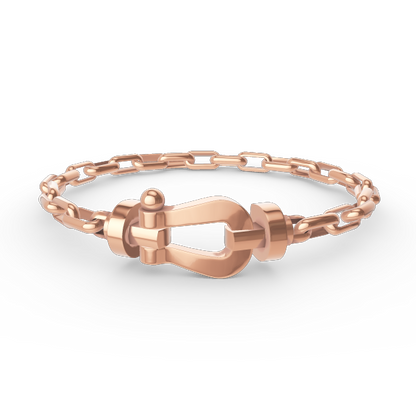 [NOBLE AURA]FORCE LARGE HORSESHOE CLASP  METAL BRACELET
