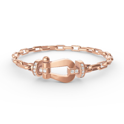 [NOBLE AURA]FORCE LARGE HORSESHOE CLASP  METAL BRACELET