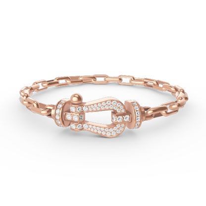 [NOBLE AURA]FORCE LARGE HORSESHOE CLASP  METAL BRACELET