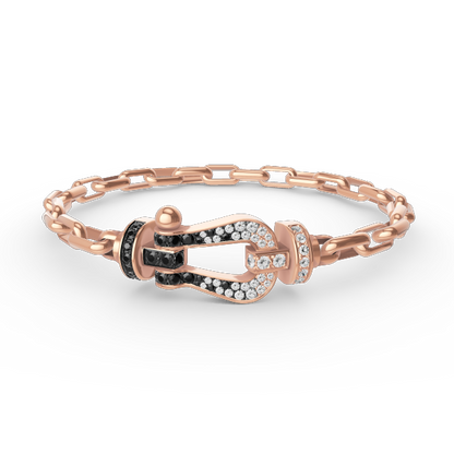 [NOBLE AURA]FORCE LARGE HORSESHOE CLASP  METAL BRACELET