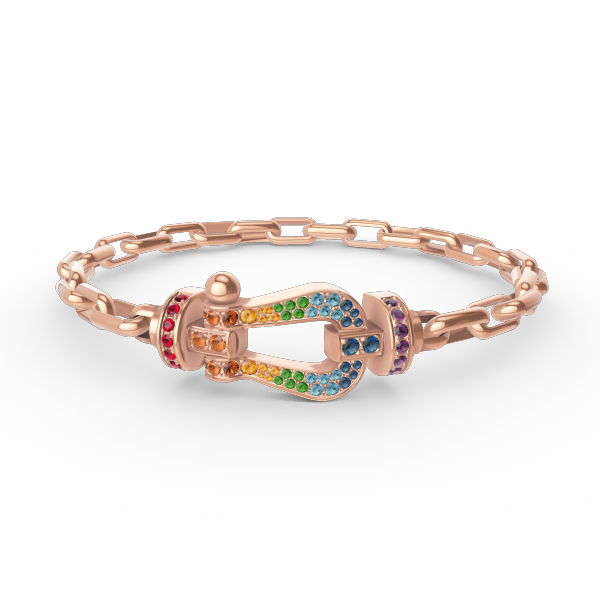 [NOBLE AURA]FORCE LARGE HORSESHOE CLASP  METAL BRACELET