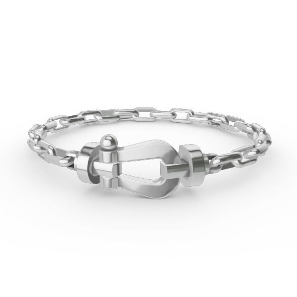 [NOBLE AURA]FORCE LARGE HORSESHOE CLASP  METAL BRACELET