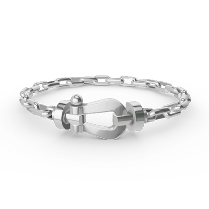 [NOBLE AURA]FORCE LARGE HORSESHOE CLASP  METAL BRACELET