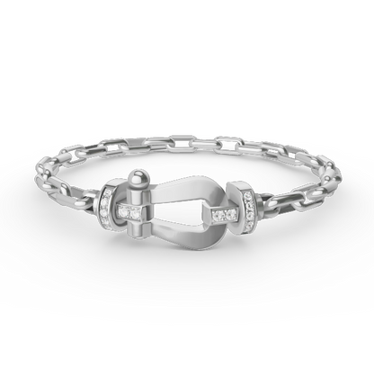 [NOBLE AURA]FORCE LARGE HORSESHOE CLASP  METAL BRACELET
