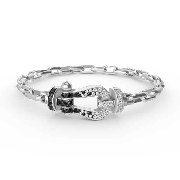 [NOBLE AURA]FORCE LARGE HORSESHOE CLASP  METAL BRACELET