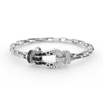 [NOBLE AURA]FORCE LARGE HORSESHOE CLASP  METAL BRACELET