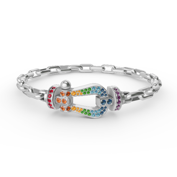 [NOBLE AURA]FORCE LARGE HORSESHOE CLASP  METAL BRACELET