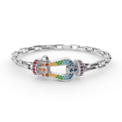 [NOBLE AURA]FORCE LARGE HORSESHOE CLASP  METAL BRACELET