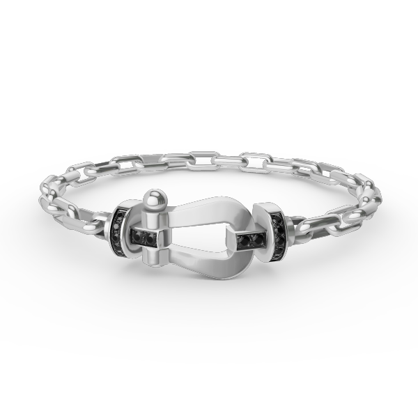 [NOBLE AURA]FORCE LARGE HORSESHOE CLASP  METAL BRACELET