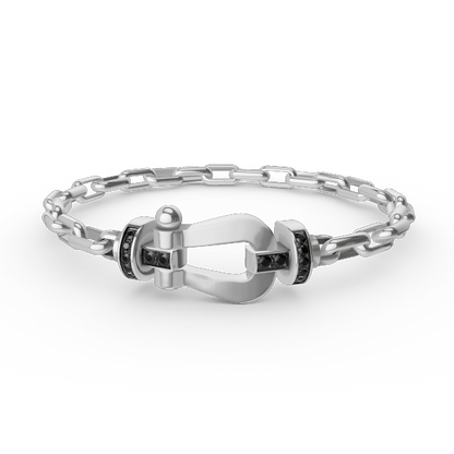 [NOBLE AURA]FORCE LARGE HORSESHOE CLASP  METAL BRACELET