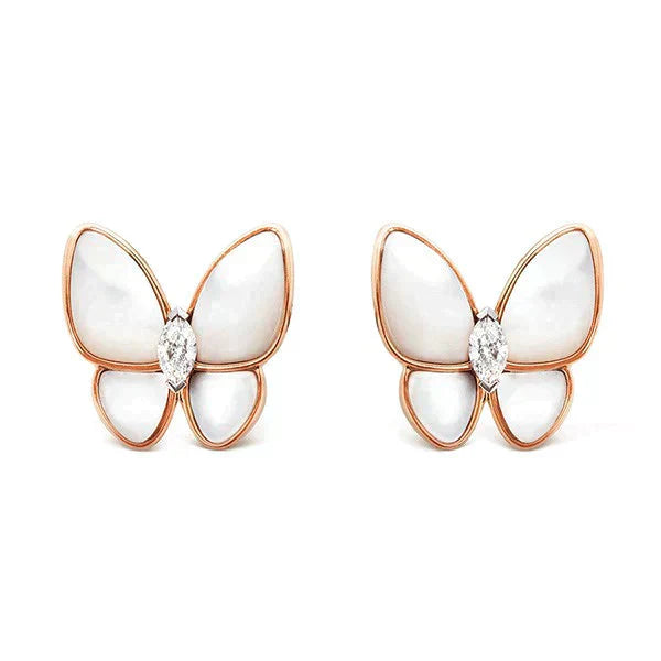[NOBLE AURA]BUTTERFLY MOP DIAMOND EARRINGS