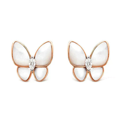 [NOBLE AURA]BUTTERFLY MOP DIAMOND EARRINGS