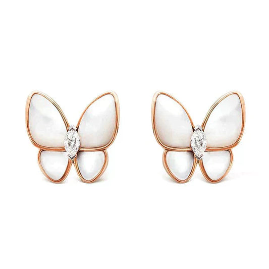 [NOBLE AURA]BUTTERFLY MOP DIAMOND EARRINGS