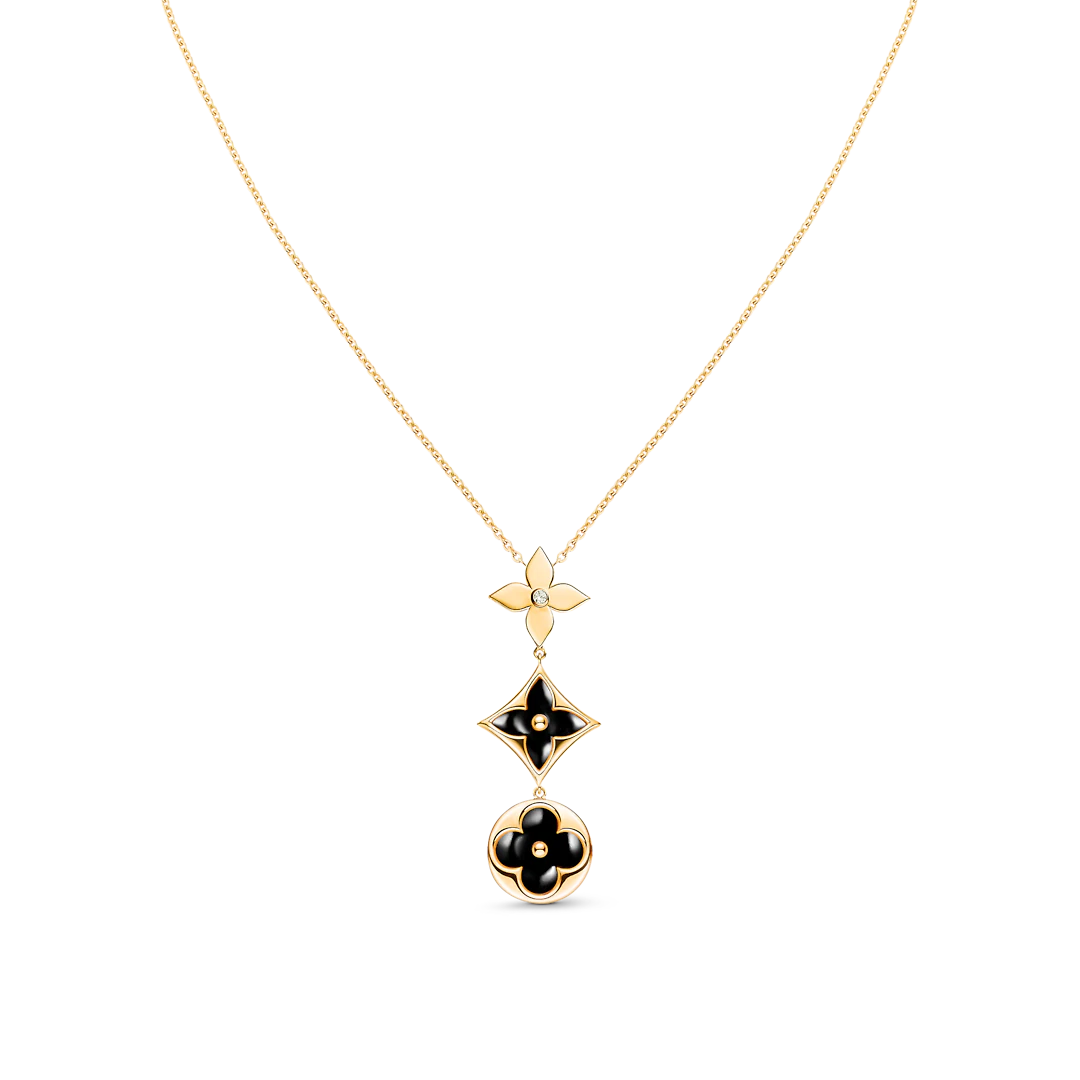 [NOBLE AURA]STAR AND SUN ONYX PINK GOLD NECKLACE