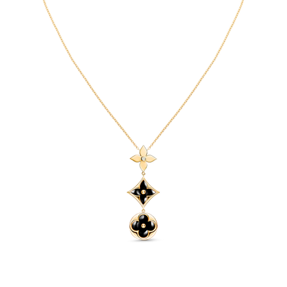 [NOBLE AURA]STAR AND SUN ONYX PINK GOLD NECKLACE