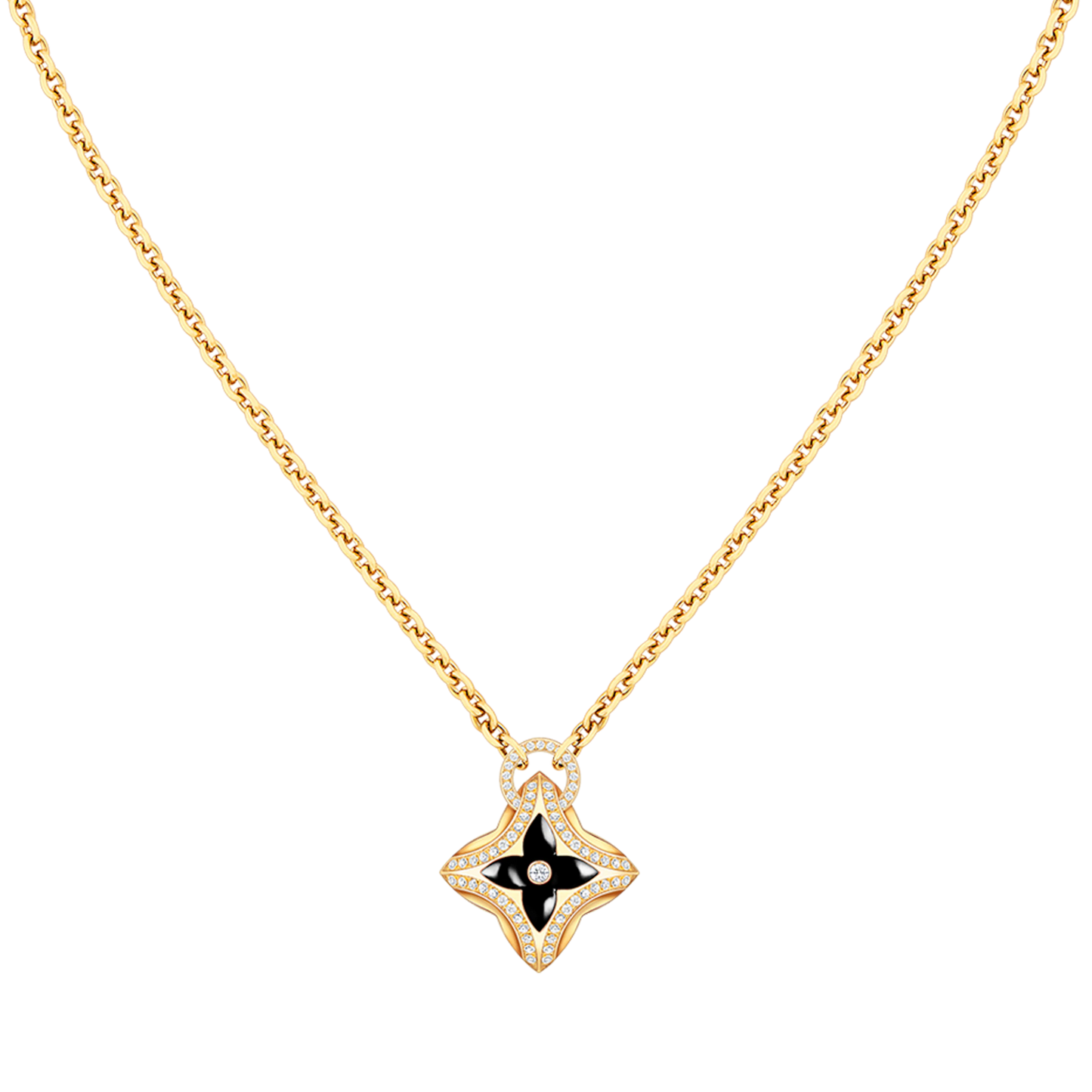 [NOBLE AURA]STAR PEDANT PINK GOLD DIAMOND NECKLACE
