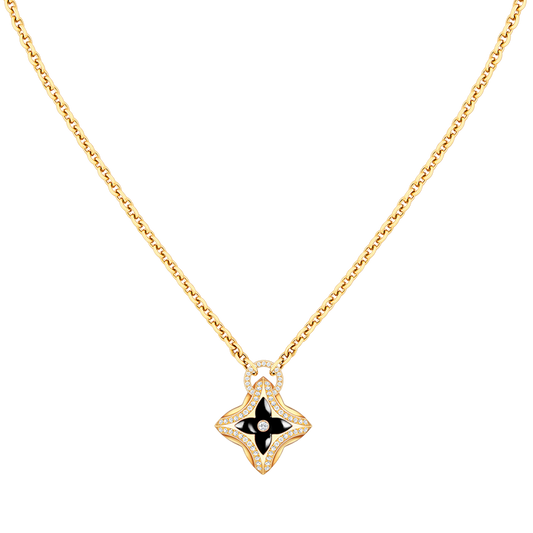 [NOBLE AURA]STAR PEDANT PINK GOLD DIAMOND NECKLACE