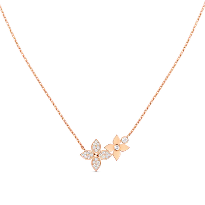 [NOBLE AURA]STAR BLOSSOM NECKLACE PINK GOLD DIAMONDS