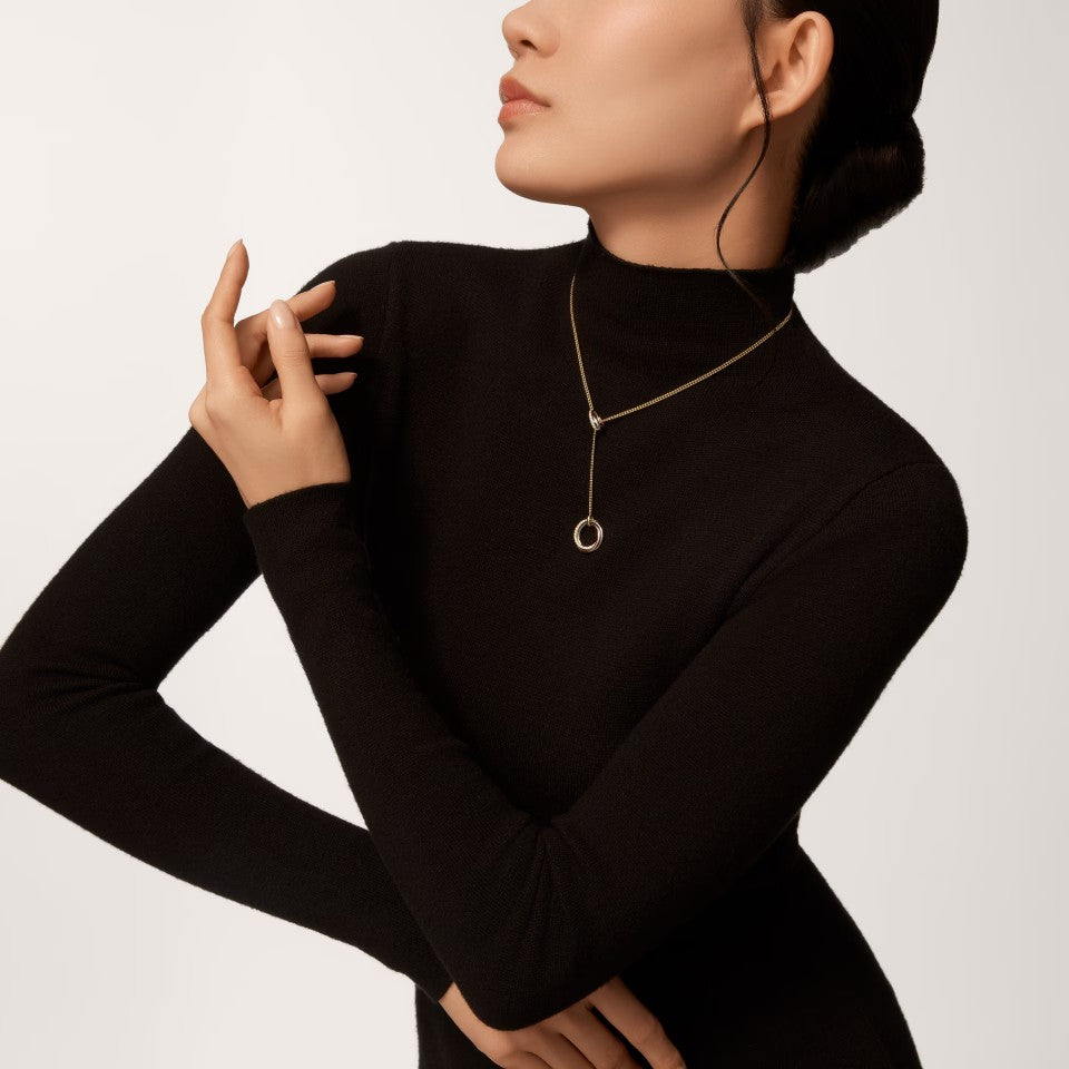 [NOBLE AURA] TRINITY DIAMONDS NECKLACE