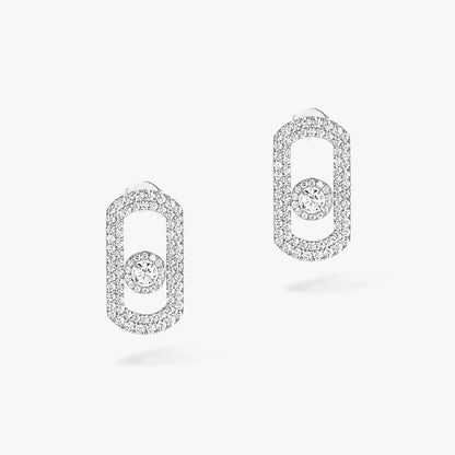[NOBLE AURA]So Move Pave_-Set Diamond Earrings in Silver