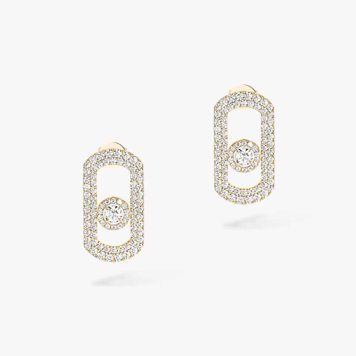 [NOBLE AURA]So Move Pave_-Set Diamond Earrings in Silver