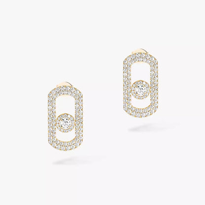 [NOBLE AURA]So Move Pave_-Set Diamond Earrings in Silver