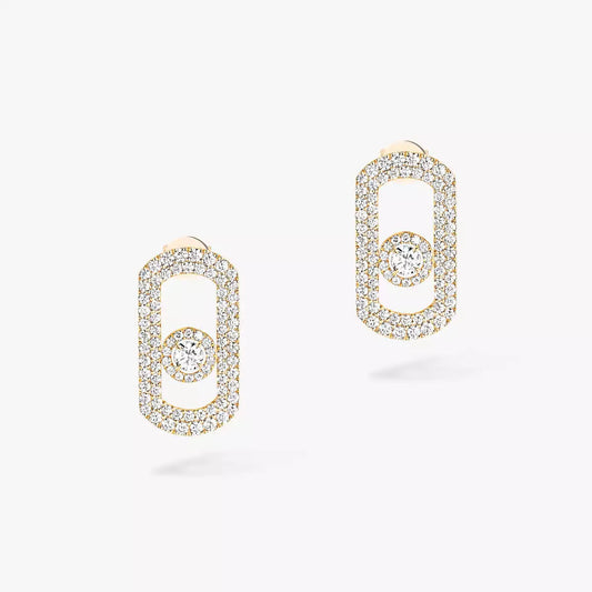 [NOBLE AURA]So Move Pave_-Set Diamond Earrings in Silver