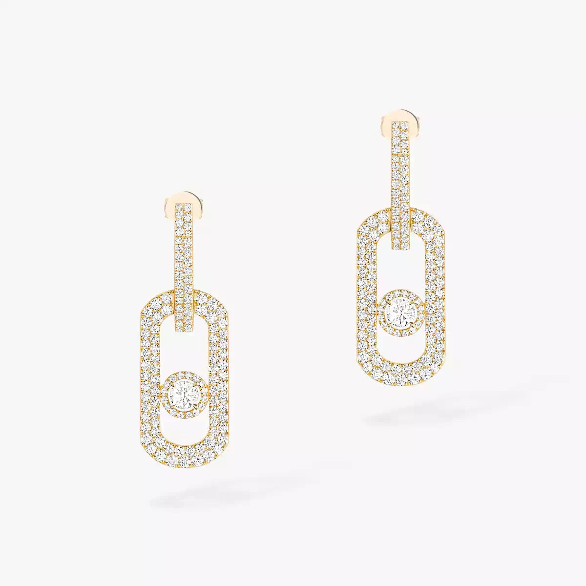 [NOBLE AURA]So Move XL Pave_-Set Diamond Pendant Earrings