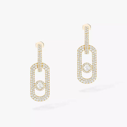 [NOBLE AURA]So Move XL Pave_-Set Diamond Pendant Earrings