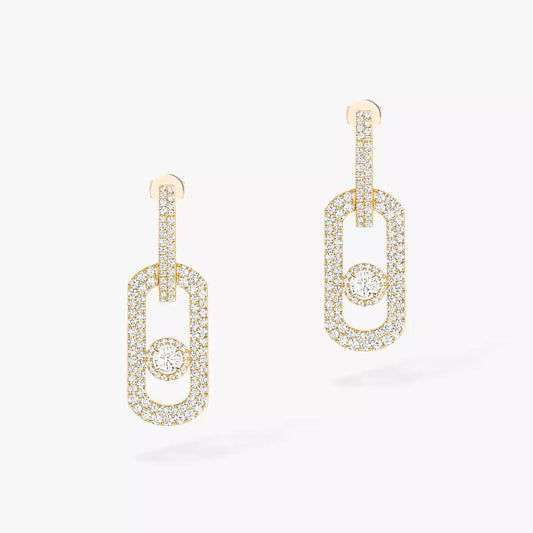 [NOBLE AURA]So Move XL Pave_-Set Diamond Pendant Earrings