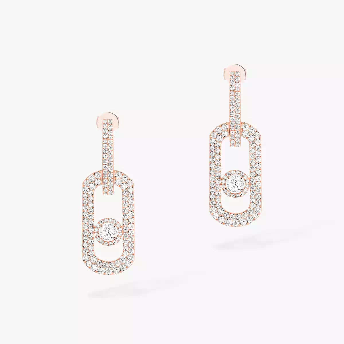 [NOBLE AURA]So Move XL Pave_-Set Diamond Pendant Earrings