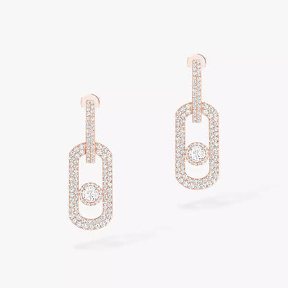 [NOBLE AURA]So Move XL Pave_-Set Diamond Pendant Earrings