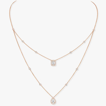 [NOBLE AURA]MY TWIN 2 ROW DIAMOND NECKLACE