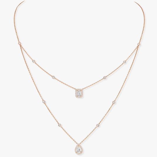 [NOBLE AURA]MY TWIN 2 ROW DIAMOND NECKLACE