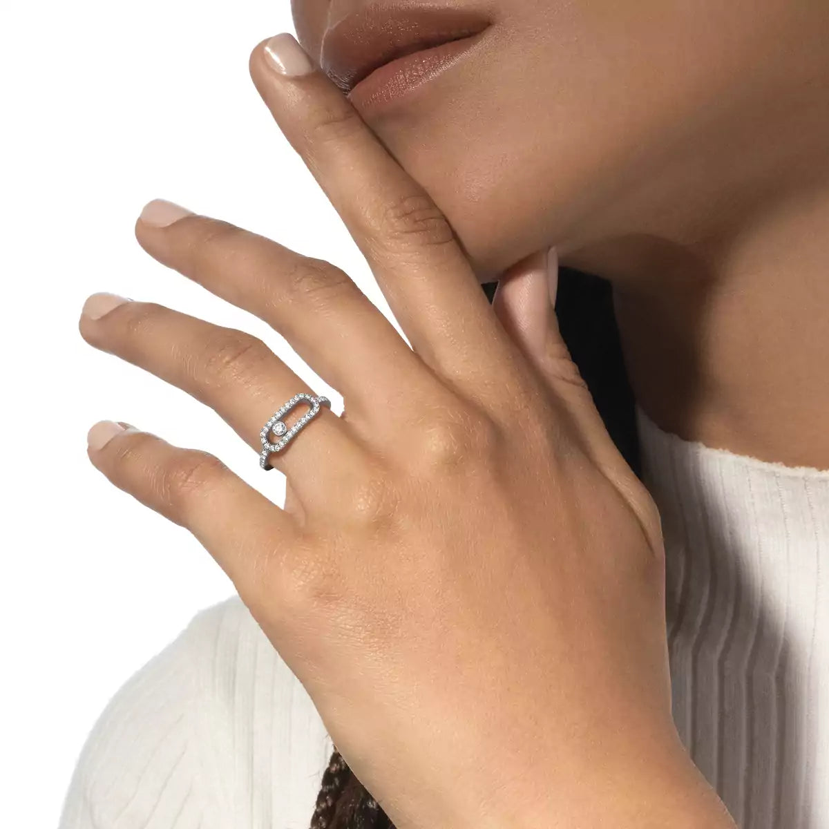 [NOBLE AURA]Move Uno Diamond Ring in Gold