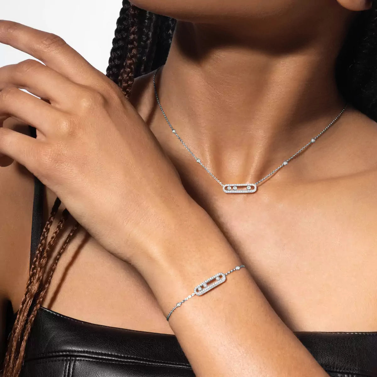 [NOBLE AURA]Pavé Baby Move Diamond Bracelet