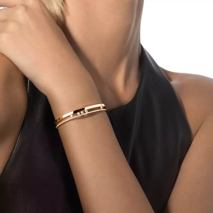 [NOBLE AURA]Move Romane Diamond Bangle Bracelet