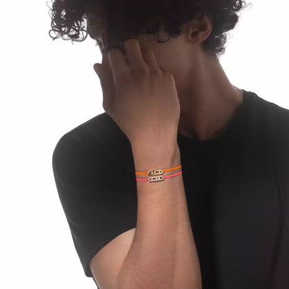 [NOBLE AURA]Messika Care(s) pink cord pavé bracelet
