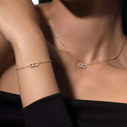[NOBLE AURA]Diamond Necklace Move Uno