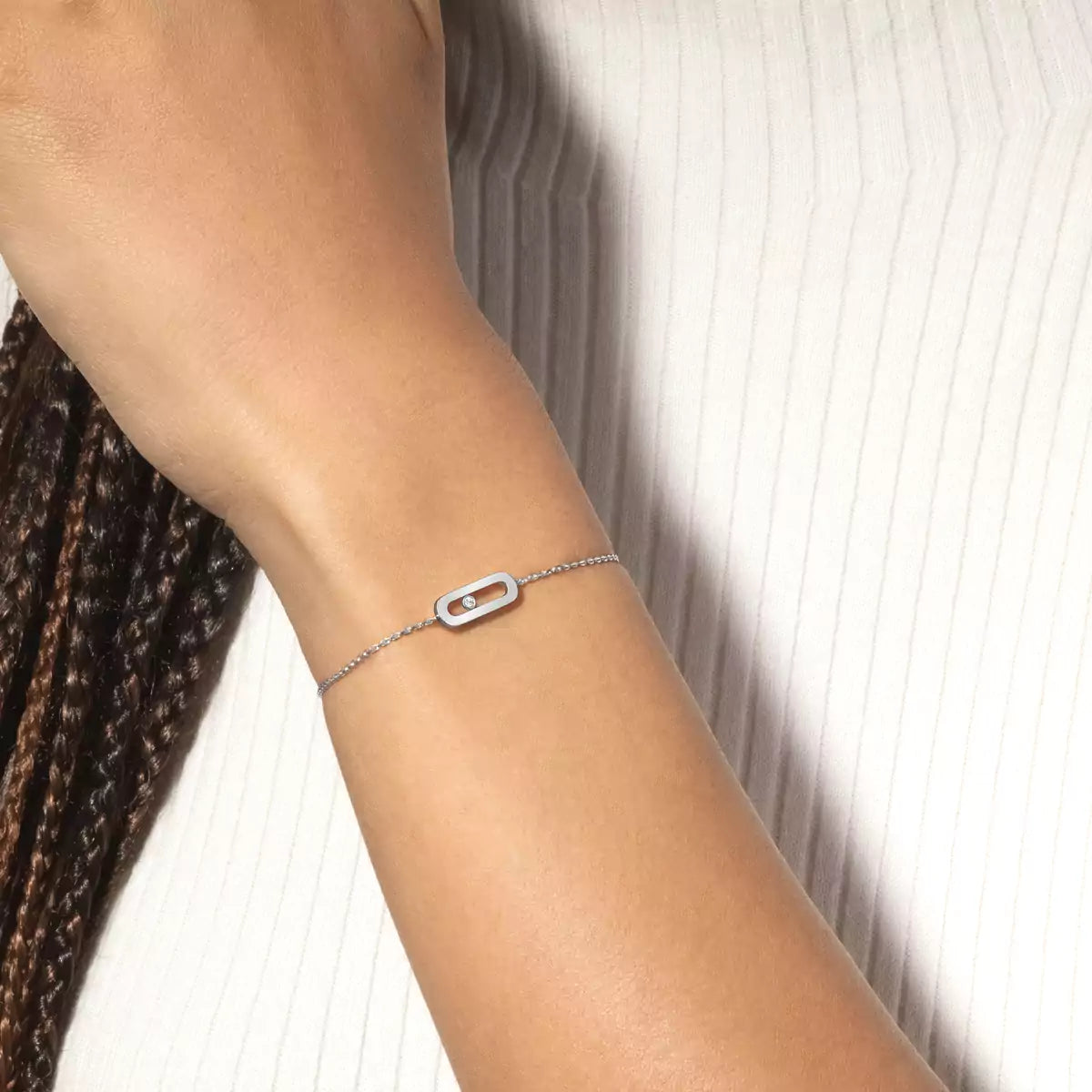 [NOBLE AURA]Move Uno Diamond Bracelet