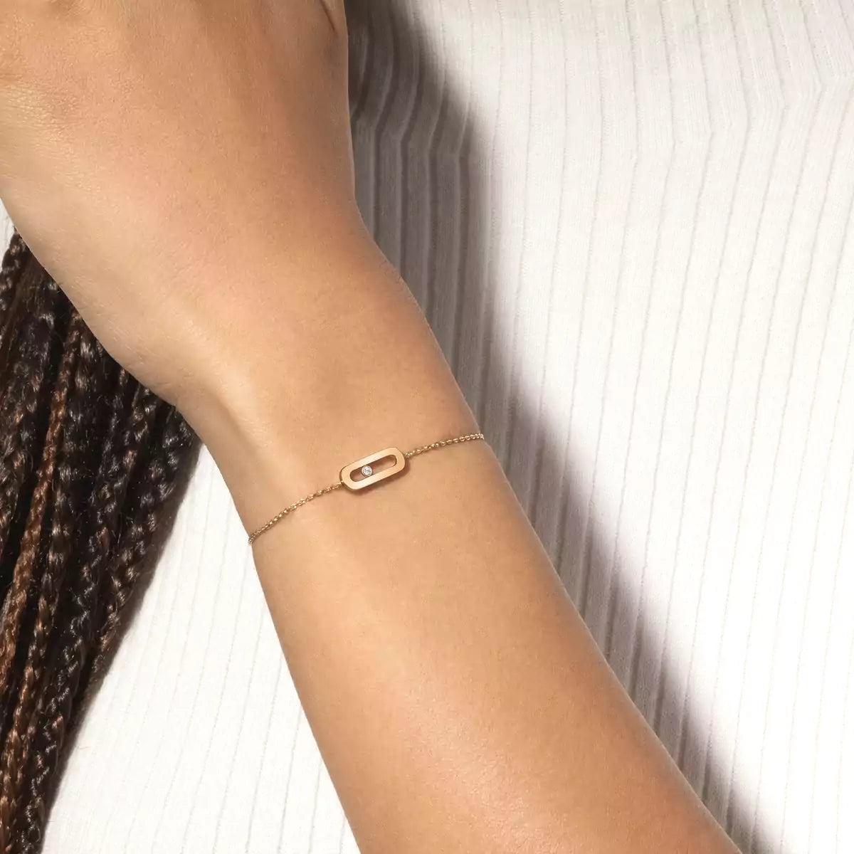 [NOBLE AURA]Move Uno Diamond Bracelet